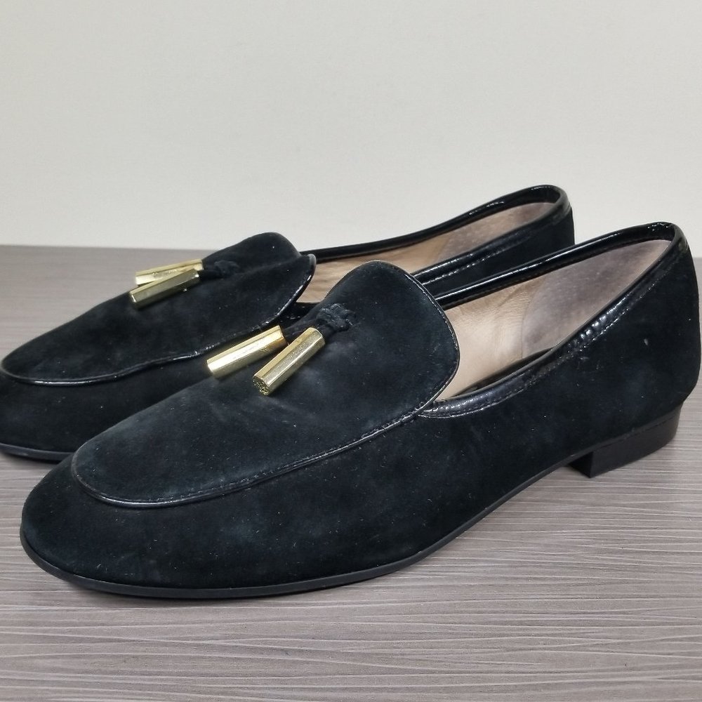 Louise Et Cie Blondell Loafers, Black Suede, Womens Size 7 M / 37.5